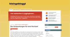 Desktop Screenshot of kleingebloggt.de